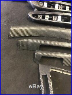 01-06 BMW E46 M3 Coupe Titan Shadow Interior Trim Kit 8pc Set Carbon Fiber Wrap