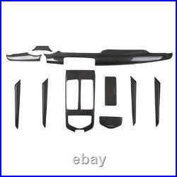 10Pcs Car Interior Trim Kit Central Control Door Dashboard Panel Carbon Fiber