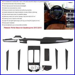 10Pcs Car Interior Trim Kit Central Control Door Dashboard Panel Carbon Fiber