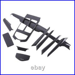 10Pcs Car Interior Trim Kit Central Control Door Dashboard Panel Carbon Fiber