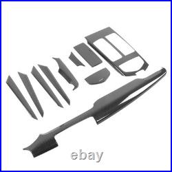 10Pcs Car Interior Trim Kit Central Control Door Dashboard Panel Carbon Fiber