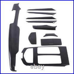 10Pcs Car Interior Trim Kit Central Control Door Dashboard Panel Carbon Fiber