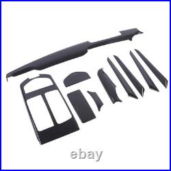 10Pcs Car Interior Trim Kit Central Control Door Dashboard Panel Carbon Fiber