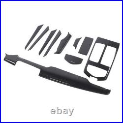 10Pcs Car Interior Trim Kit Central Control Door Dashboard Panel Carbon Fiber