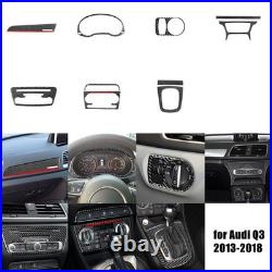 10pcs Car Interior Set Trim Carbon Fiber Sticker For Audi Q3 2013-2018 auto only