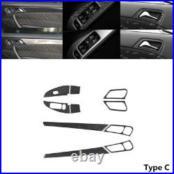 10x RHD Carbon Fiber Interior Door Decal Cover Trim For Benz C-CLASS W203 Type C