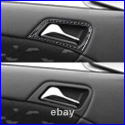 10x RHD Carbon Fiber Interior Door Decal Cover Trim For Benz C-CLASS W203 Type C