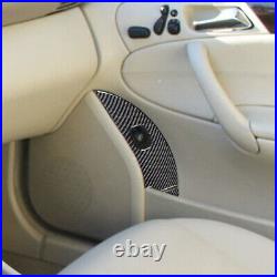 10x RHD Carbon Fiber Interior Door Decal Cover Trim For Benz C-CLASS W203 Type C