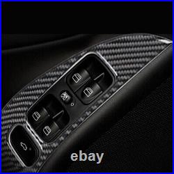 10x RHD Carbon Fiber Interior Door Decal Cover Trim For Benz C-CLASS W203 Type C