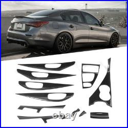 11Pcs/Set Dry Carbon Fiber Interior Decoration Center Console Gear Air Outlet 11Pcs/Set Dry Carbon Fiber Interior Decoration Center Console Gear Air Outlet
