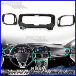 12-19 Fits Volvo V40 5D Hatchback Interior Air Frame Set Trim Carbon Fiber