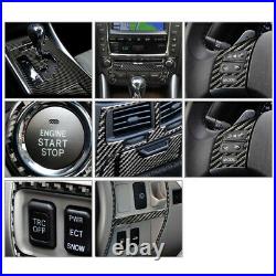 12Pcs Carbon Fiber Interior Full Set Cover Fit For Lexus IS250 IS350 06-12 Match
