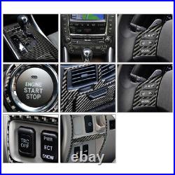 12Pcs Carbon Fiber Interior Full Set Trim Decor Fit For Lexus IS250 IS350 06-12