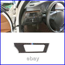 13PCS Soft Carbon Fiber Interior Cover Trim Decal Set for BMW E90 3 Series 05-12