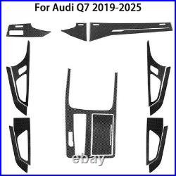 13Pcs Real Carbon Fiber Full Interior Trim Kits For Audi Q7 SQ7 Q8 SQ8 RSQ8 19+