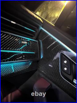 13Pcs Real Carbon Fiber Full Interior Trim Kits For Audi Q7 SQ7 Q8 SQ8 RSQ8 19+