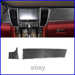 14Pcs Carbon Fiber Interior Full Set Cover Trim For Porsche Panamera 2010-2016