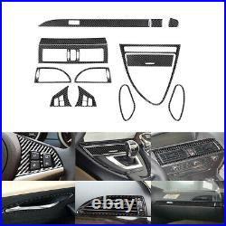 14Pcs For BMW 6 Series E63 E64 2004-10 Carbon Fiber Full Set Interior Cover Trim