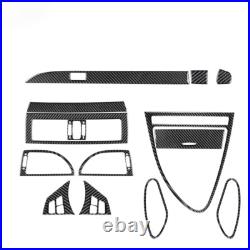 14Pcs For BMW 6 Series E63 E64 2004-10 Carbon Fiber Full Set Interior Cover Trim