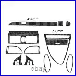 14Pcs For BMW 6 Series E63 E64 2004-10 Carbon Fiber Full Set Interior Cover Trim