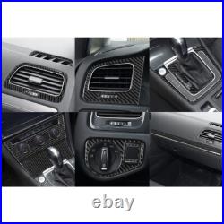 14Pcs For VW Golf 2014-19 Carbon Fiber Full Interior Kit Set Cover Trim