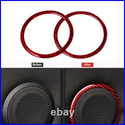 14Pcs Red Carbon Fiber Interior Set Kit Trim Cover For BMW 3 Series E90 E92 E93