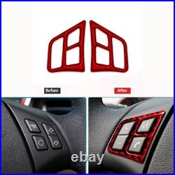 14Pcs Red Carbon Fiber Interior Set Kit Trim Cover For BMW 3 Series E90 E92 E93
