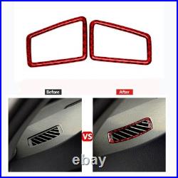 14Pcs Red Carbon Fiber Interior Set Kit Trim Cover For BMW 3 Series E90 E92 E93