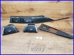 15-17 OEM BMW F33 F83 435 M4 Carbon Fiber Interior Trim Console Vents SET