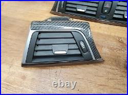15-17 OEM BMW F33 F83 435 M4 Carbon Fiber Interior Trim Console Vents SET