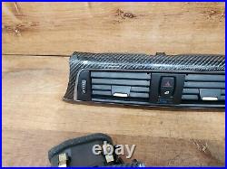 15-17 OEM BMW F33 F83 435 M4 Carbon Fiber Interior Trim Console Vents SET