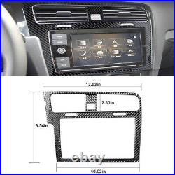 15PCS Full Set Carbon Fiber Interior Dashboard Cover For VW Golf 7 GTI MK7 14-19