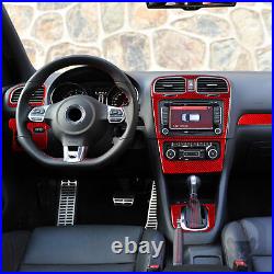 15PCS Red Carbon Fiber Interior Full Set Kit Trim For VW Golf 6 MK6 GTI 2008-12 15PCS Red Carbon Fiber Interior Full Set Kit Trim For VW Golf 6 MK6 GTI 2008-12