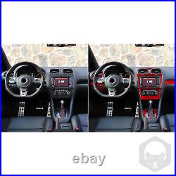 15PCS Red Carbon Fiber Interior Full Set Kit Trim For VW Golf 6 MK6 GTI 2008-12 15PCS Red Carbon Fiber Interior Full Set Kit Trim For VW Golf 6 MK6 GTI 2008-12