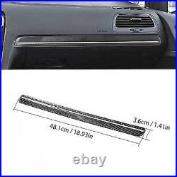 15Pcs Left Carbon Set Fiber Interior Dashboard Cover For VW Golf 7 GTI MK7 14-19