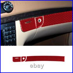 15Pcs Red Carbon Fiber Interior Full Kit Cover Trim For Mercedes-Benz W211