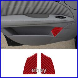 15Pcs Red Carbon Fiber Interior Full Kit Cover Trim For Mercedes-Benz W211