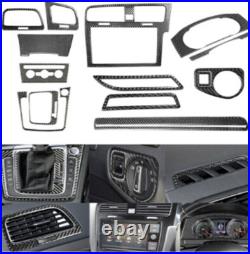 15X For VW Golf 7 GTI MK7 14-19 Carbon Fiber Interior Dashboard Cover Right-hand