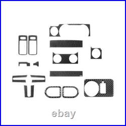 15pcs Carbon Fiber Full Set Interior Trim kit Fit For Ford Mustang 2005-09 lk