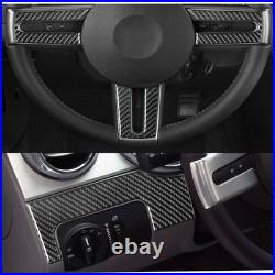 15pcs Carbon Fiber Full Set Interior Trim kit Fit For Ford Mustang 2005-09 lk