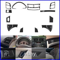 16×Carbon Fiber For Benz E-Class W211 2003-2009 Interior Full Set Decor Trim Kit