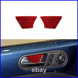 16Pcs Car Interior Cover Trim Set Red Carbon Fiber For VW Beetle 2012-2018