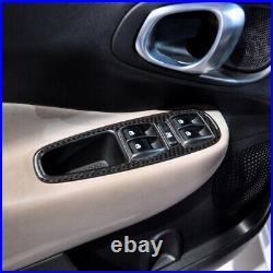 16Pcs Carbon Fiber Interior Door Decal Panel Cover Trim For Fiat 500L 14-17 RHD