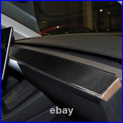 16pcs Carbon Fiber Interior Full Kit Dashbaord Panel Trim Set For Tesla Y