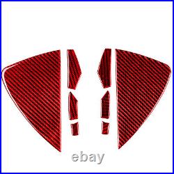 16x RHD Red Carbon Fiber Interior Dashboard Decal Cover Trim For Tesla Model 3 Y