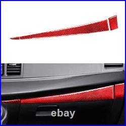17Pcs Car Red Carbon Fiber Full Interior Set Kit For Mitsubishi Lancer 2008-15