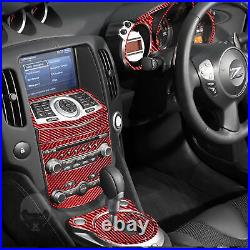 17pcs Red Carbon Fiber Full Interior Kit for Nissan 370Z 2009-20