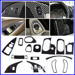 17x Real Carbon Fiber Interior Cover Trim Set Fit For Chevrolet Corvette C6 ln