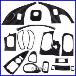 17x Real Carbon Fiber Interior Cover Trim Set Fit For Chevrolet Corvette C6 xg