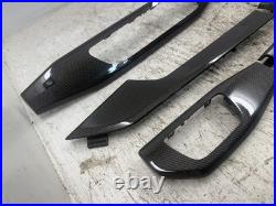 18 Audi S5 A5 B9 8w Oem Carbon Fiber Fibre Interior Dash Console Door Trim 5 Pcs